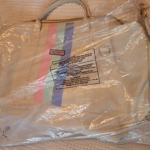 NWT Vineyard Vines Tri Stripe Weekender Canvas LG Bag *Retired*
